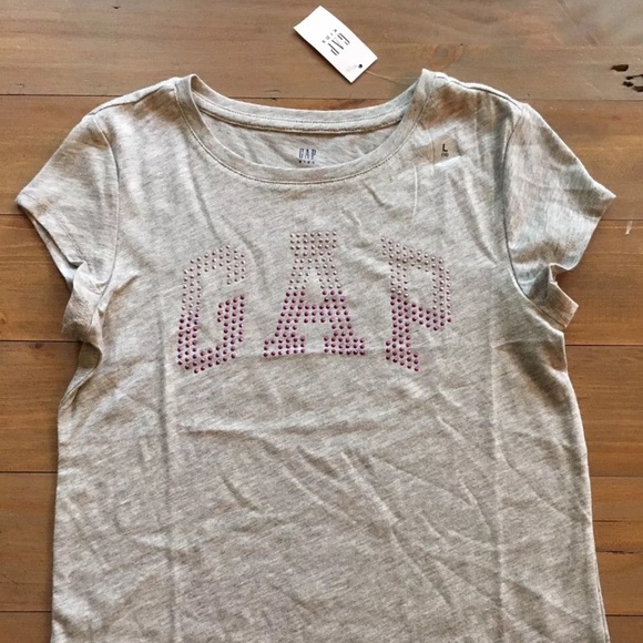GAP Other - GAP Kids Girl’s Rhinestone Logo T-shirt MED NEW GAP Other - GAP Kids Girl’s Rhinestone Logo T-shirt MED NEW